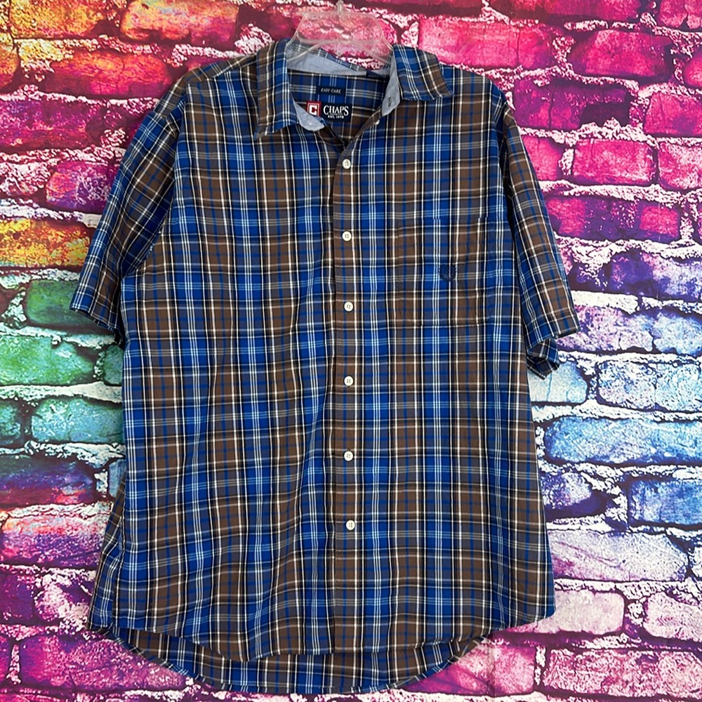 Men’s Chaps Plaid Button Shirt